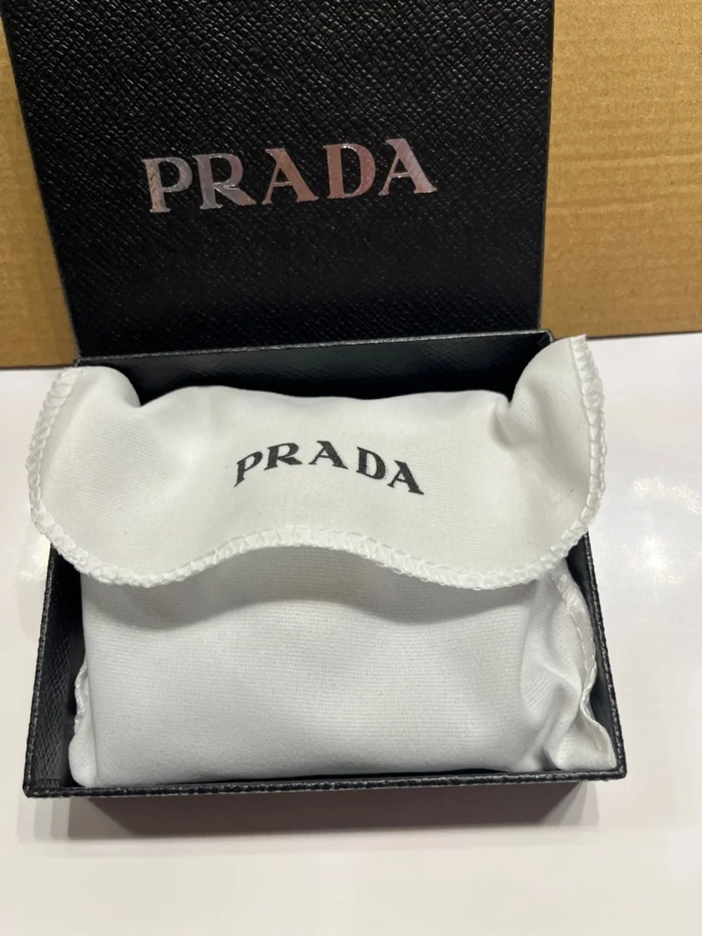 NWOT Authentic Prada Light Blue Saffiano Leather Card Case with Zip Pocket. OBO - Picture 10 of 10
